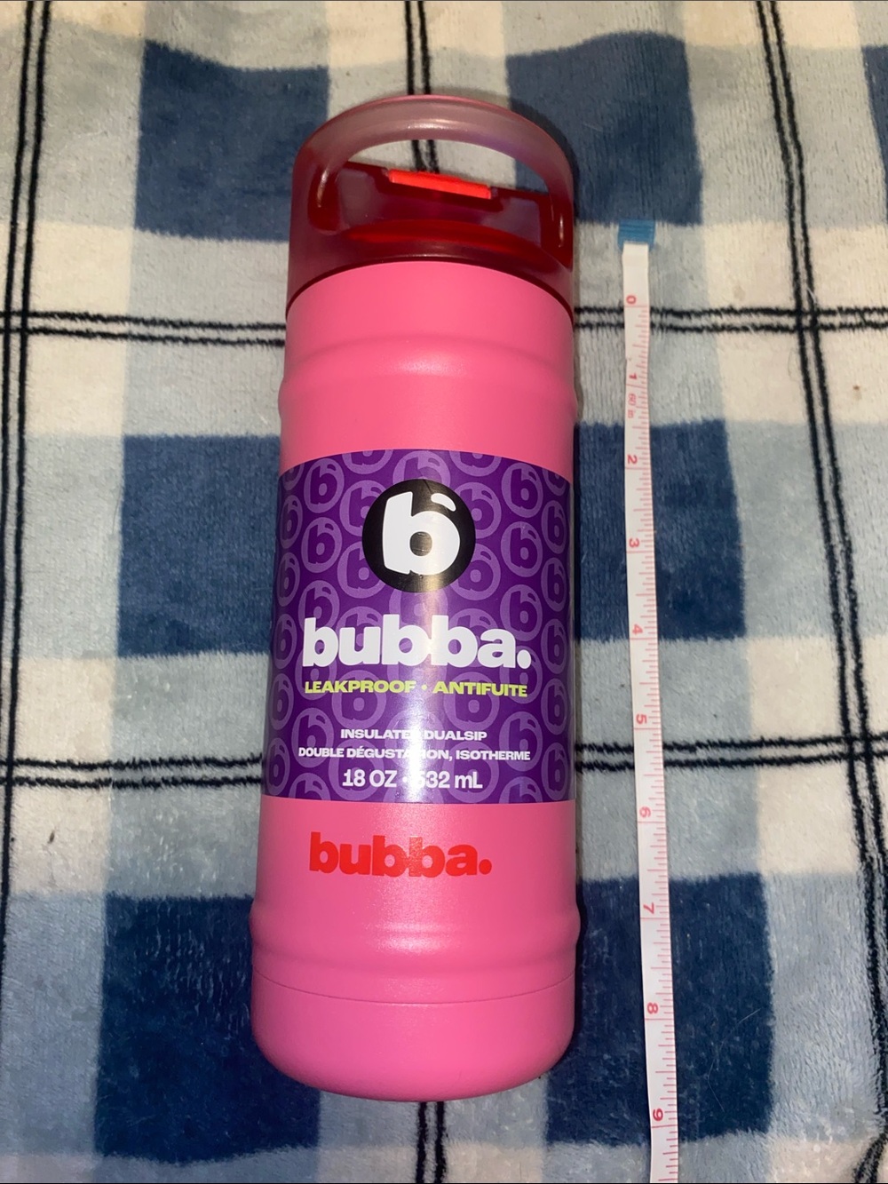 bubba Pink Insulated Leakproof Water Bottle with Carry Handle